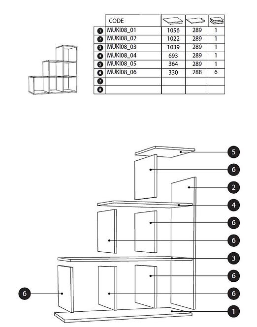 Regál Muki 106cm Dub Wotan