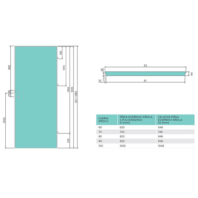 Interiérové dveře Prestige PU 02 80L antarcit