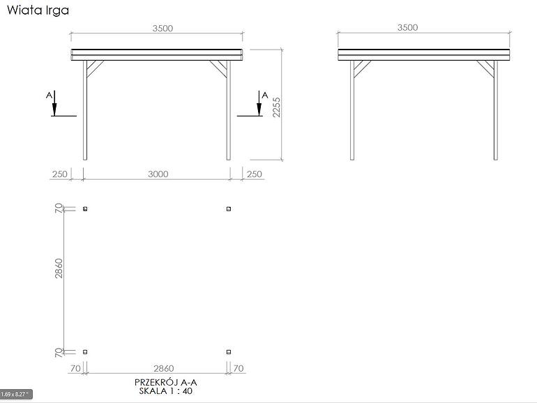 Altán IRGA 3,5x3,5x2,25 m