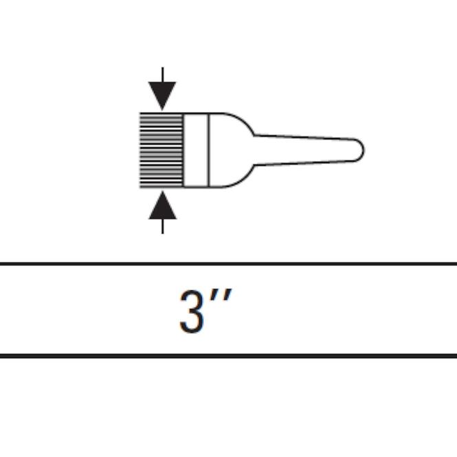 Plochý štětec Profi 3˝ plast