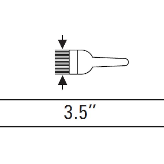 Plochý štětec Profi 3.5˝ plast