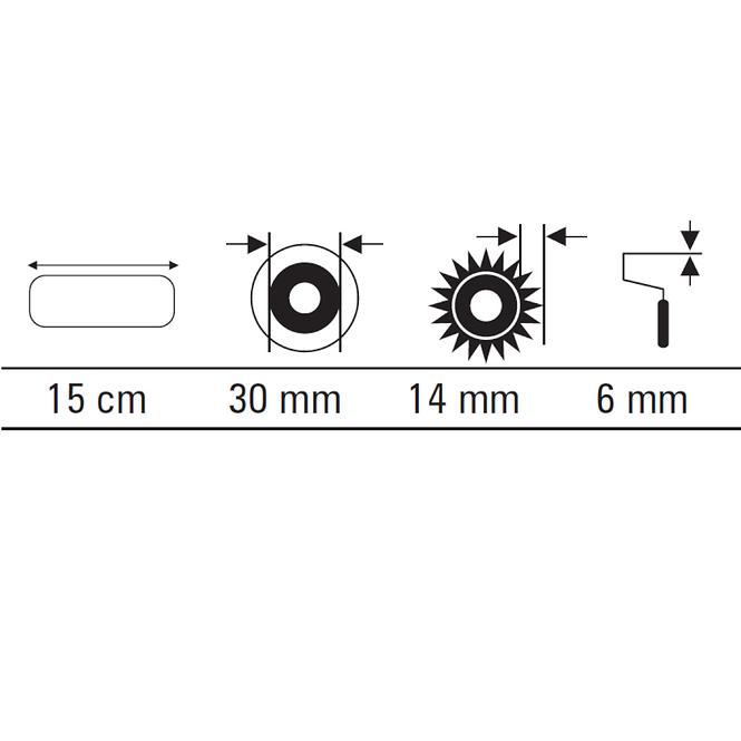 Náhradní váleček nylon midi 15 cm x 2 motive