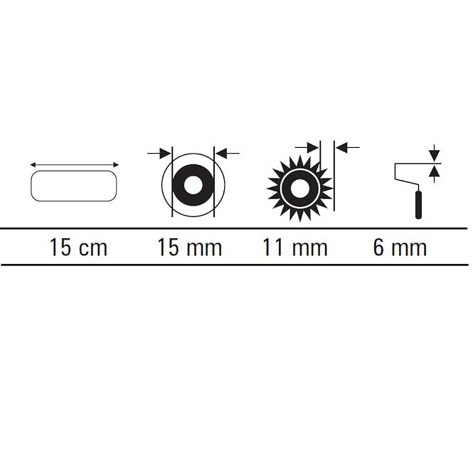 Náhradní váleček syntex 15 cm (2 ks)