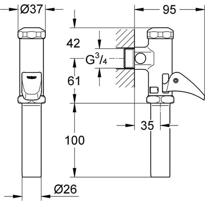 Automatický splachovač Rondo 37139000