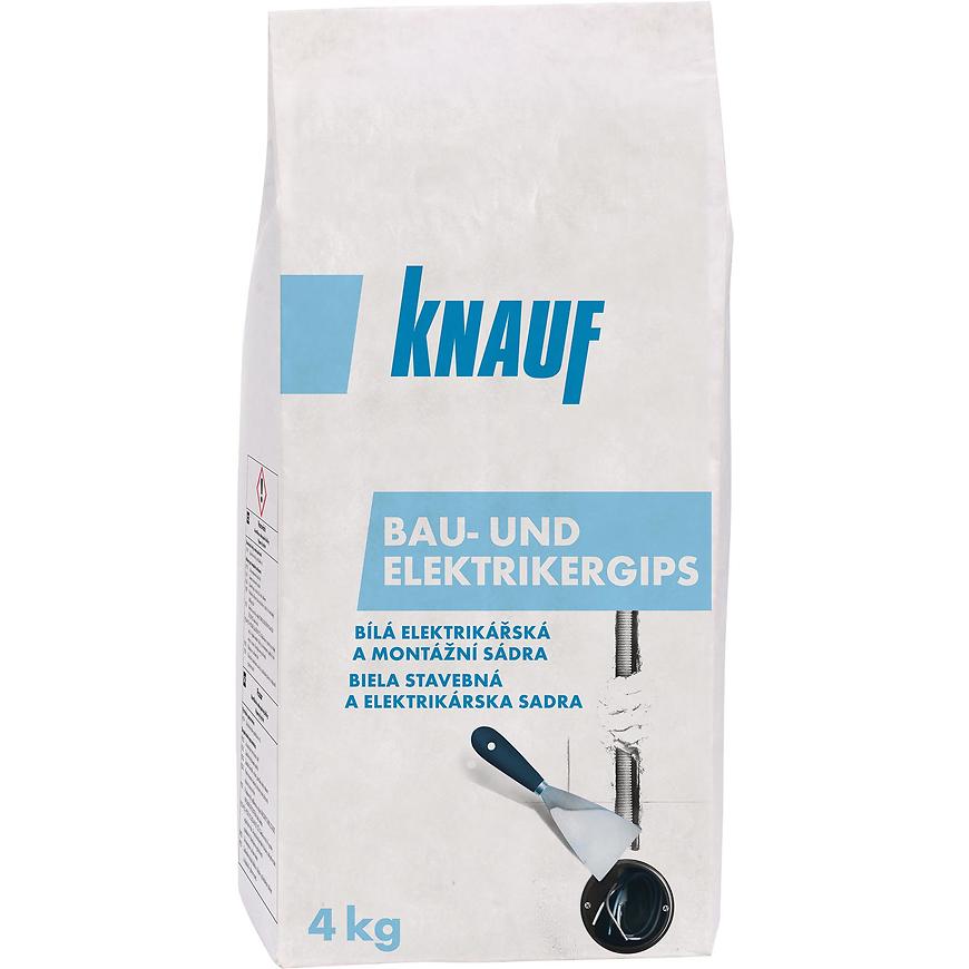 Rychletuhnoucí montážní sádra Knauf Bau- und Elektrikergips bílý 4 kg