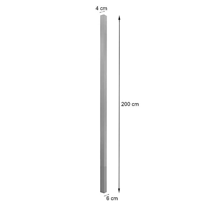 Sloup 60x40mm/2 m pozinkovaná