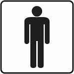 Fólie inverzní/transparentní – WC muži