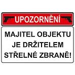 Fólie majitel má zbraň 210x148mm