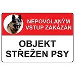 Objekt střežen psy 210x148mm