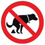 Zákaz venceni psu – samolepka   92x 92 mm tl. 0.1 mm