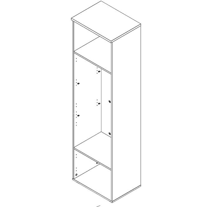 Regál Arkina 55 cm,  dub artisan/bílá