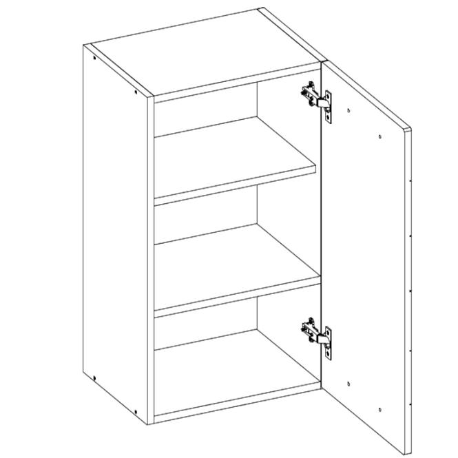 Kuchyňská skříňka Daria 40cm, bílá/ popelavě šedá, G40 1D