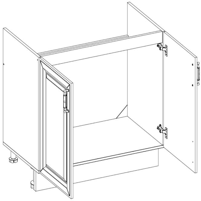 Kuchyňská skříňka Patricia bílá, D80 Z