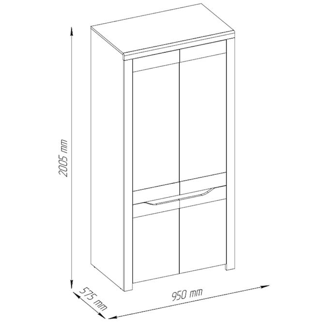 Skříň Luna 95cm Dub Artisan