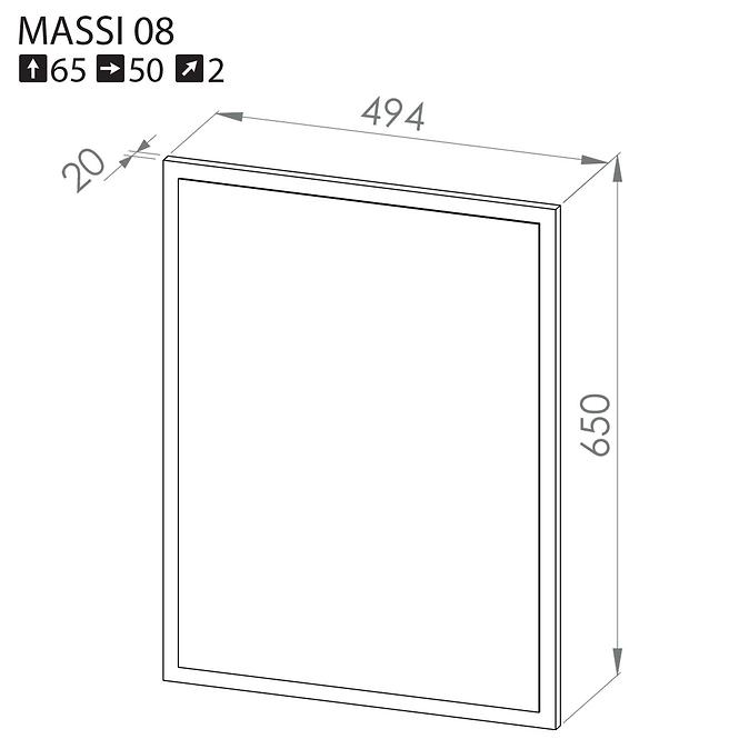 Zrcadlo 65x50 Massi 08 Dub Votan