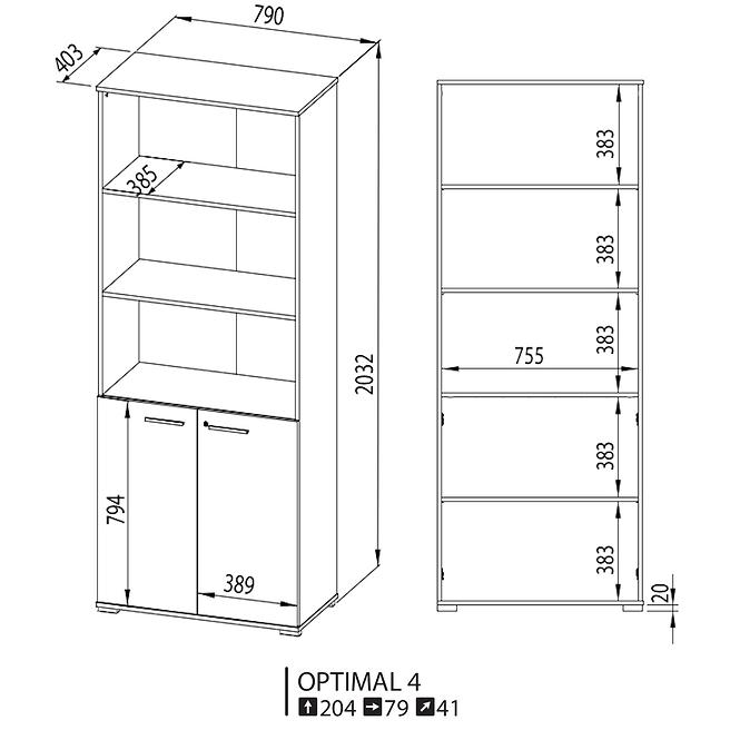 Regál Optimal 79cm Dub Sonoma