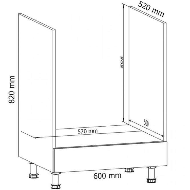 Kuchyňská Skříňka Gardena D60zk Grey