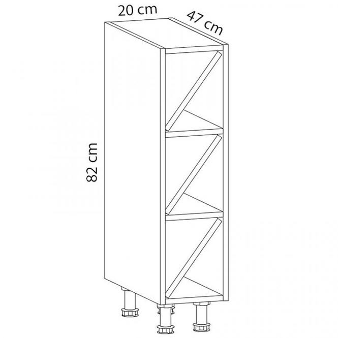 Kuchyňská Skříňka Gardena D20w Grey