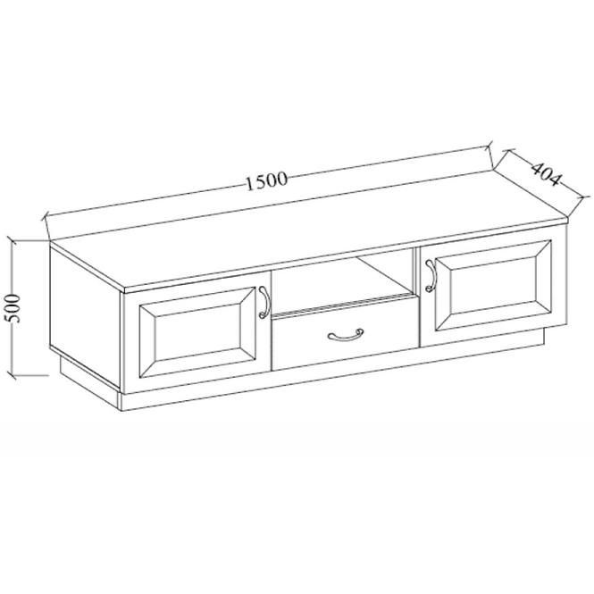 TV  Stolek Flawia 150cm Bílá/Artisan