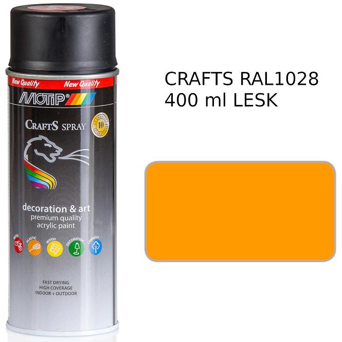 Sprej Crafts žlutá RAL1028 400ml