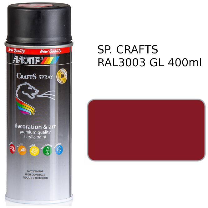 Sprej Crafts červená RAL3003 400ml