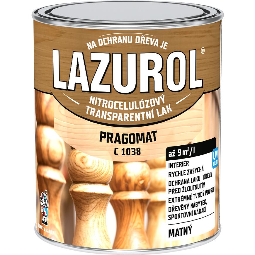 Lazurol Pragomat nitrocelulózový lak na dřevo 0,75l