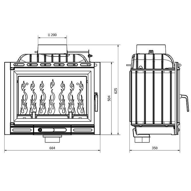 Krbová vložka W13A 11,5 kW EKO