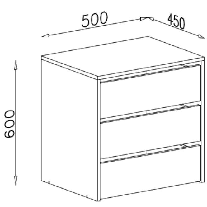 Kontejner  Skříň Duca Dck50 Bílá 160