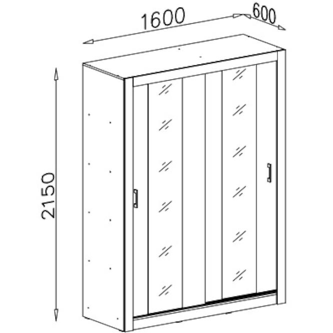 Skříň Duca 160cm Dub Sonoma