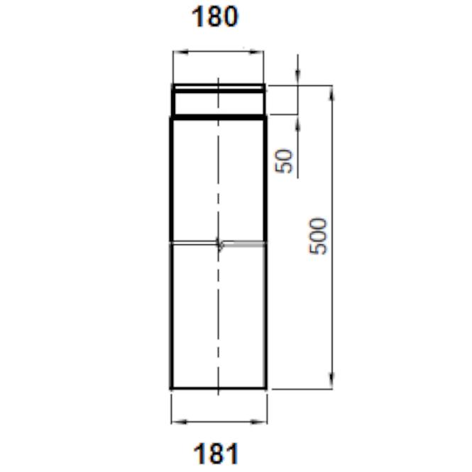 Kouřová roura 180/500