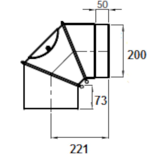 Nastavitelné koleno 200/90