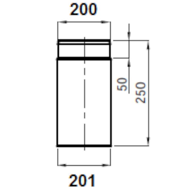 Kouřová roura 200/250