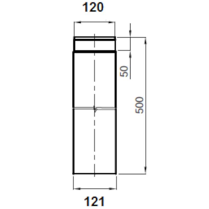 Kouřová roura 120/500
