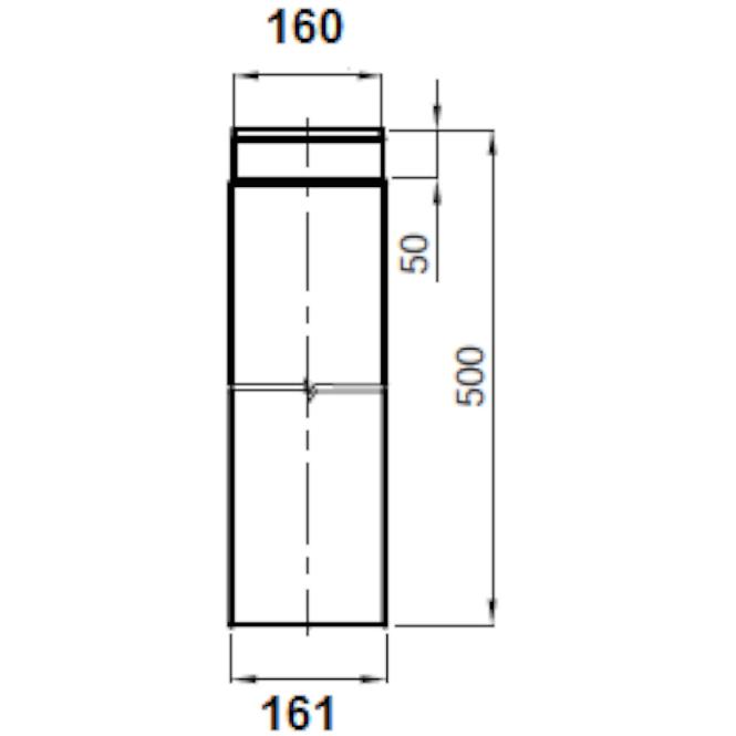 Kouřová roura 160/500