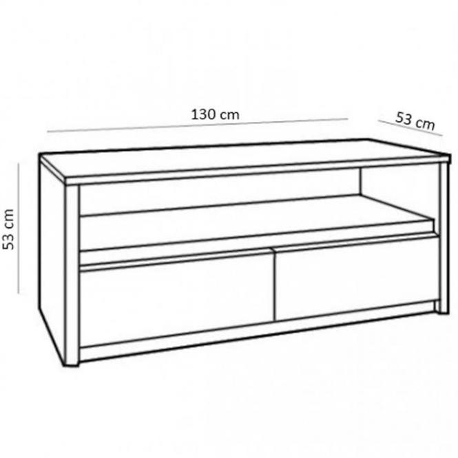 Tv Stolek Montana 130 cm Dub Lefkas