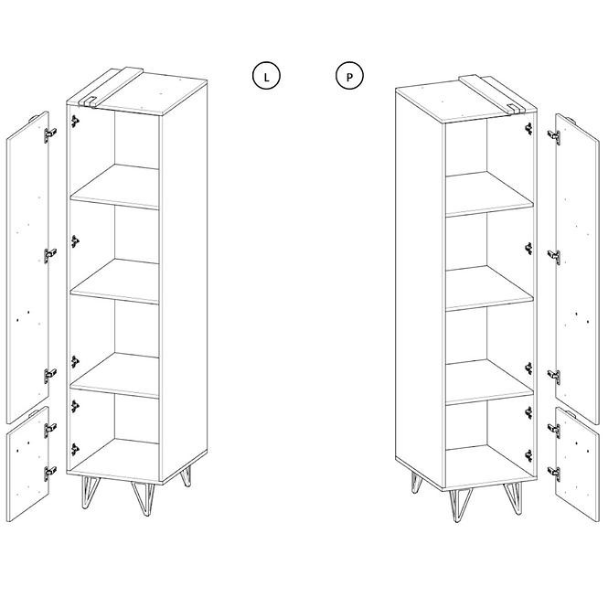 Prádelník Lofter 45cm Dub Wot/Beton Mill