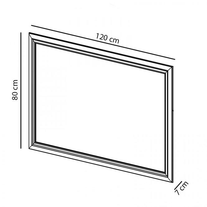 Zrcadlo Royal 120cm Borovice Nord/Dub, LS
