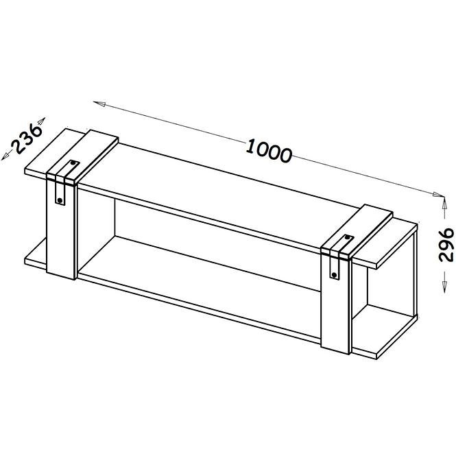 Police Lofter 100cm Dub Wot/Beton Mill