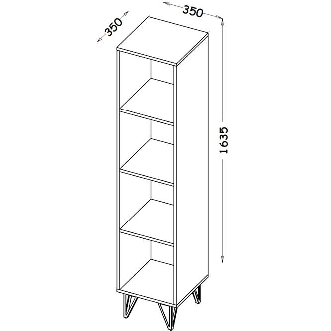 Regal Lofter 35cm Dub Wot/Beton Mill