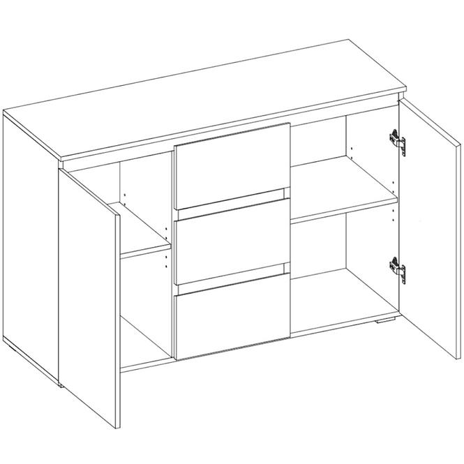 Komoda Luiza 120cm Dub Wotan