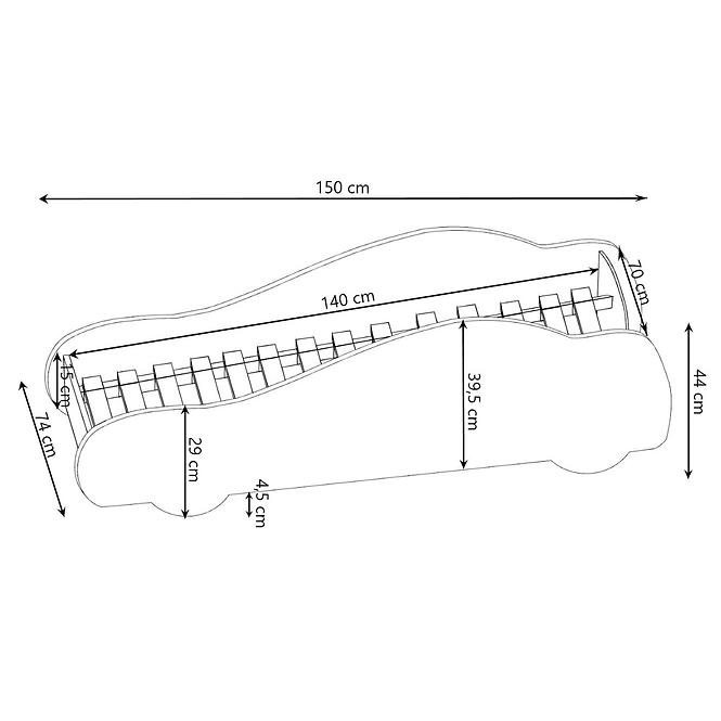 Dětská Postel Batcar140cm