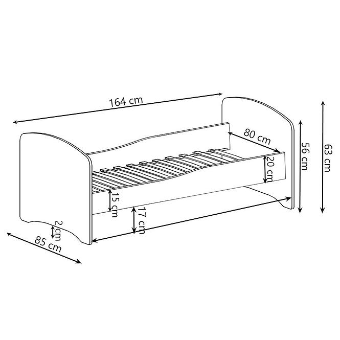 Dětská Postel Pepe 160cm Bílý
