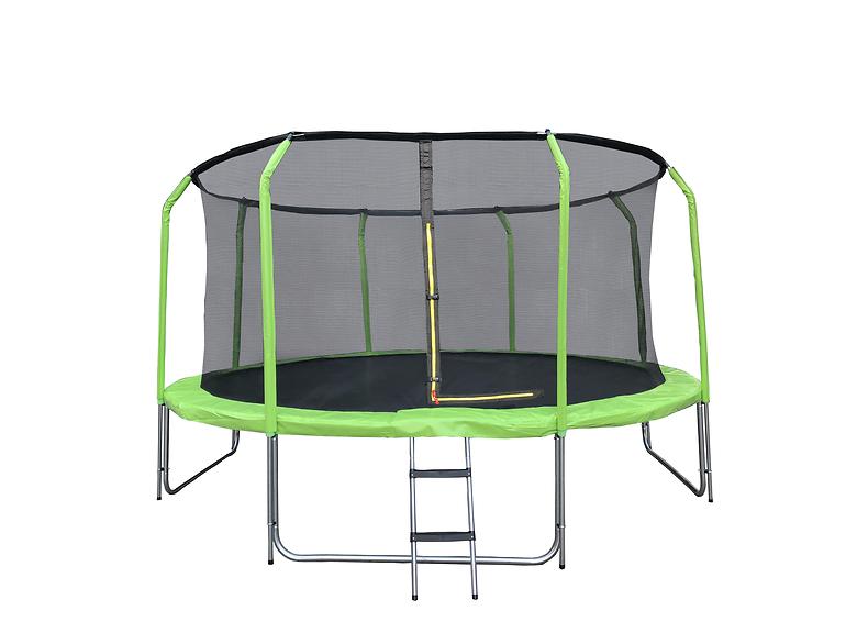 Trampolína COMFORT 427cm zelená s žebříkem