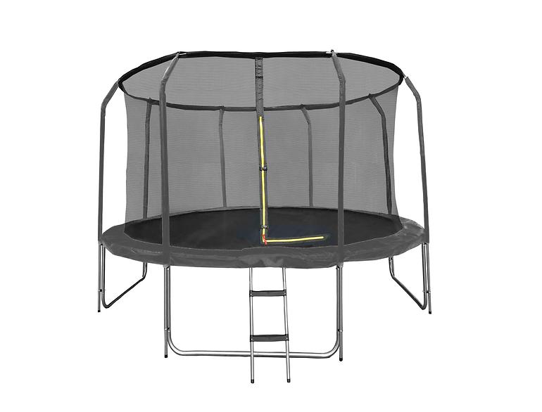 Trampolína COMFORT 366cm černá s žebříkem