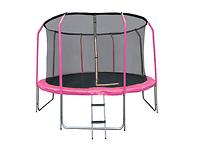 Trampolína COMFORT 366cm růžová s žebříkem