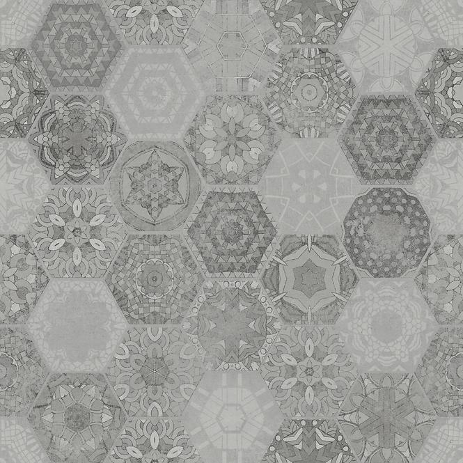 Dlažba Patchwork hexagon grey 60/60 REKT.