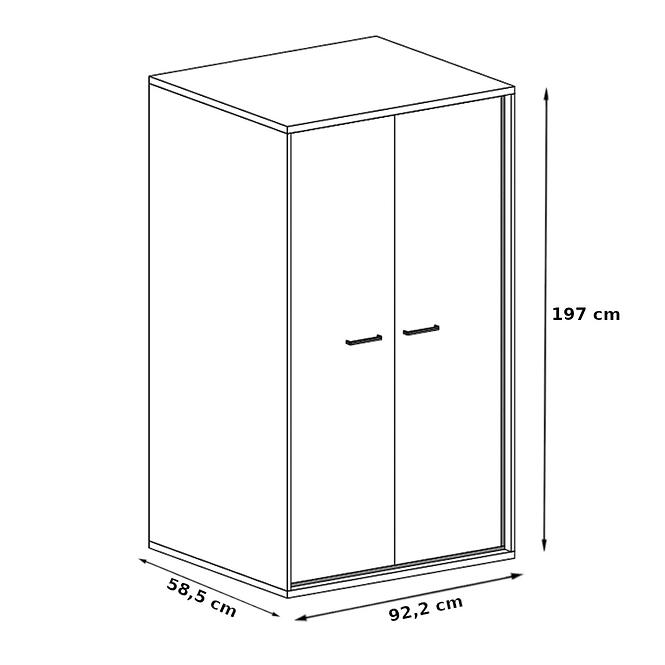 Skříň Mediolan 92,2cm Natural Hikora, M1