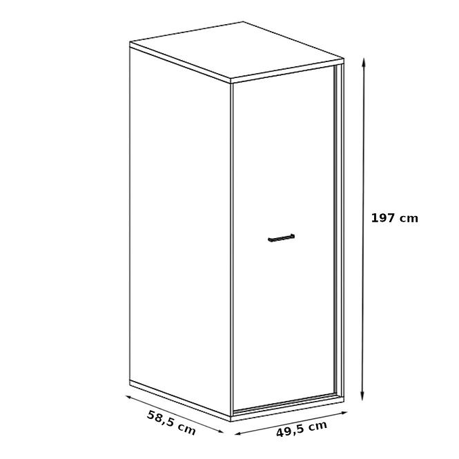 Skříň Mediolan 49,5cm Natural Hikora, M2